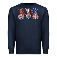Navy American Gnomes Premium Sweatshirt - CowhideDigitalArt