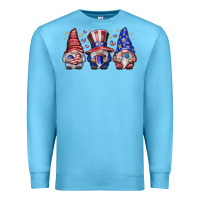 Ocean Blue American Gnomes Premium Sweatshirt - CowhideDigitalArt
