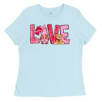 Baby Blue love with gnome Ladies Tee - NancyCooperArtShop
