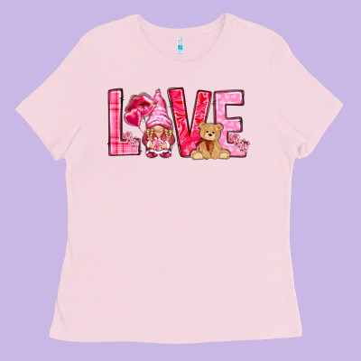 Love With Gnome Ladies Tee Designed By Nancycooperartshop
