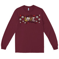 Burgundy for the love of the game baseball Long Sleeve Tee - Jasminsmagicworld