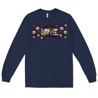 Navy for the love of the game baseball Long Sleeve Tee - Jasminsmagicworld