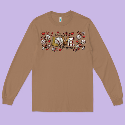 For The Love Of The Game Baseball Long Sleeve Tee Designed By Jasminsmagicworld