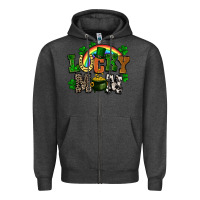 Charcoal Heather lucky mom St. Patricks Day Zipper Hoodie - FaDigitalArtStudio