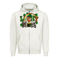 Oatmeal Heather lucky mom St. Patricks Day Zipper Hoodie - FaDigitalArtStudio