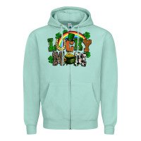 Seafoam lucky mom St. Patricks Day Zipper Hoodie - FaDigitalArtStudio