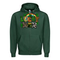Sports Green lucky mom St. Patricks Day Zipper Hoodie - FaDigitalArtStudio