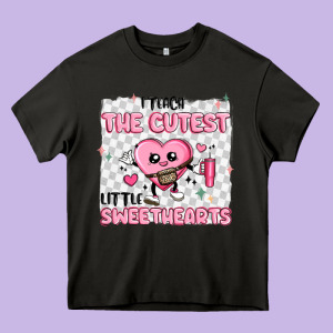 I Teach The Cutest Little Sweethearts Heavy Core Tee Designed By Maliassmallbusiness