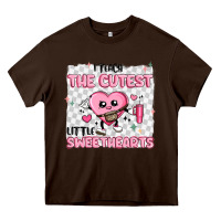 Chocolate Brown i teach the cutest little sweethearts Heavy Core Tee - MaliasSmallBusiness
