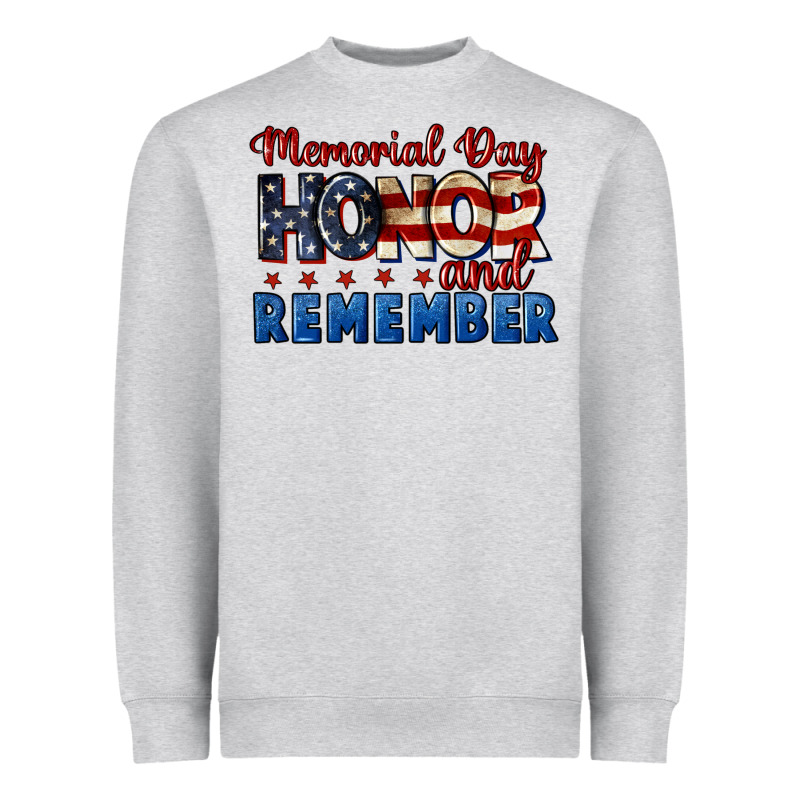 Memorial Day Honor And Remember 4th Of July Heavyweight Sweatshirt by CowGirlArtShop | Teevron