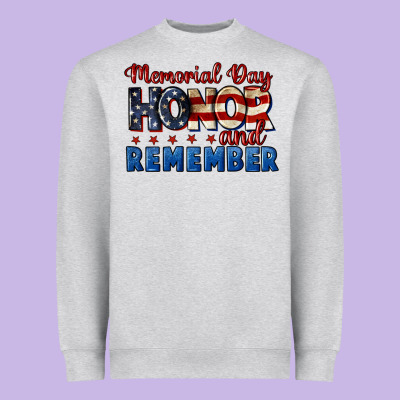 Memorial Day Honor And Remember 4th Of July Heavyweight Sweatshirt Designed By Cowgirlartshop