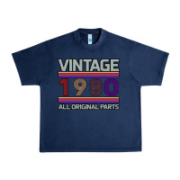 Navy Vintage 1980 Birthday Urban Heavy Tee - Bettercallsaul