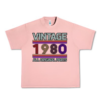 Salmon Vintage 1980 Birthday Urban Heavy Tee - Bettercallsaul