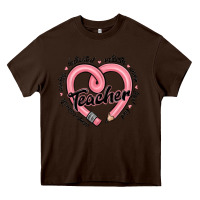 Chocolate Brown valentine's day pencil heart teacher quotes Heavy Core Tee - MaliasSmallBusiness