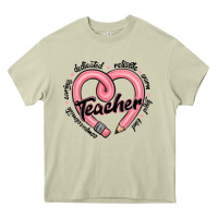 Mossy valentine's day pencil heart teacher quotes Heavy Core Tee - MaliasSmallBusiness