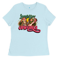 Baby Blue long live cowgirls Ladies Tee - NancyCooperArtShop