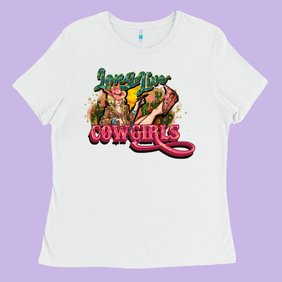Long Live Cowgirls Ladies Tee Designed By Nancycooperartshop