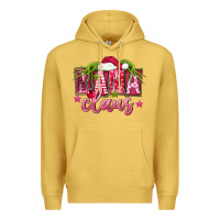 Antique Gold Pink Christmas Mama Claus Premium Hoodie - FaDigitalArtStudio