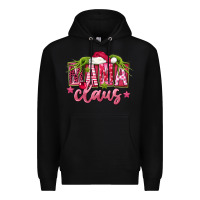 Black Pink Christmas Mama Claus Premium Hoodie - FaDigitalArtStudio