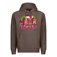 Coffee Pink Christmas Mama Claus Premium Hoodie - FaDigitalArtStudio