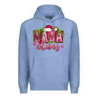 Colony Blue Pink Christmas Mama Claus Premium Hoodie - FaDigitalArtStudio