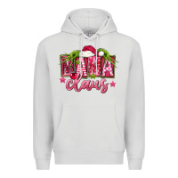 Dove Grey Pink Christmas Mama Claus Premium Hoodie - FaDigitalArtStudio