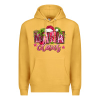 Mustard Pink Christmas Mama Claus Premium Hoodie - FaDigitalArtStudio
