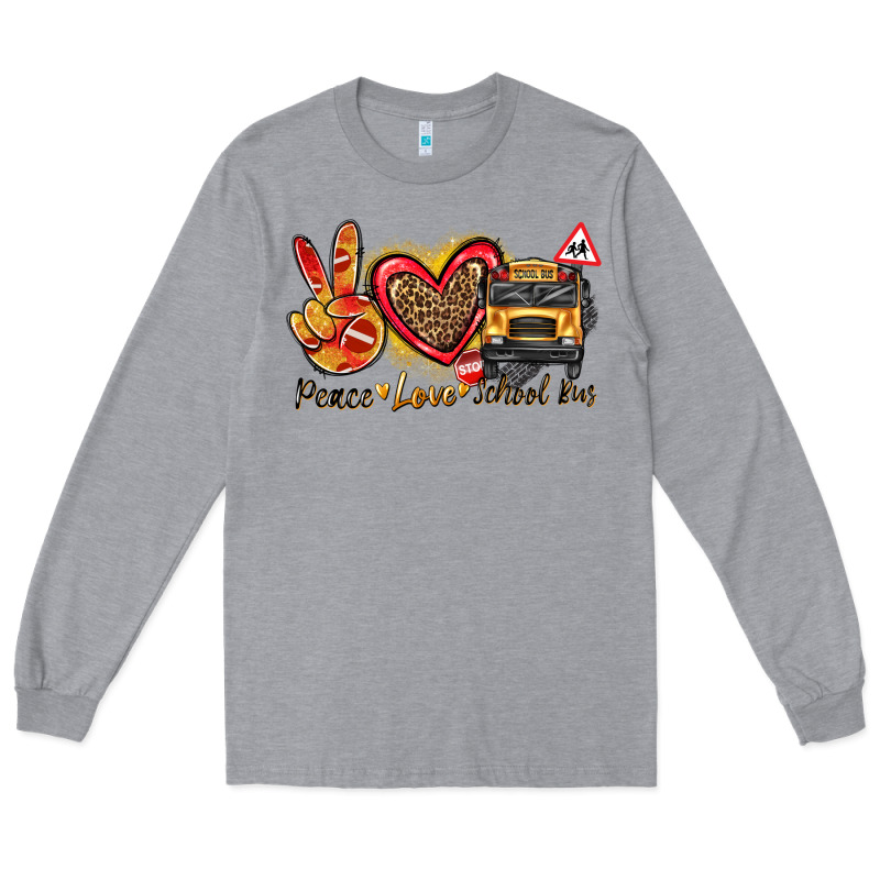 Peace Love School Bus Long Sleeve Tee by texasbilliewilder | Teevron