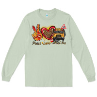 Matcha peace love school bus Long Sleeve Tee - texasbilliewilder