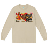 Mushroom peace love school bus Long Sleeve Tee - texasbilliewilder