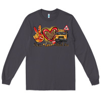 Smoke peace love school bus Long Sleeve Tee - texasbilliewilder