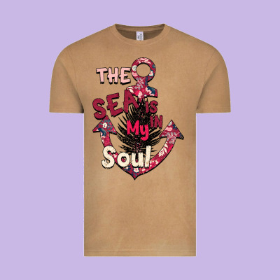 Summer Decor The Sea Is In My Soul Vintage Tee Designed By Bettercallsaul