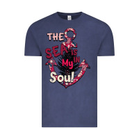Vintage Denim Summer decor The sea is in my Soul Vintage Tee - Bettercallsaul