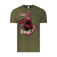 Vintage Olive Summer decor The sea is in my Soul Vintage Tee - Bettercallsaul