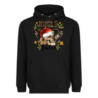 Black jingle bell rock black Heavyweight Hoodie - CowhideDigitalArt
