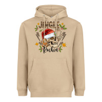 Mushroom jingle bell rock black Heavyweight Hoodie - CowhideDigitalArt