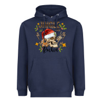 Navy jingle bell rock black Heavyweight Hoodie - CowhideDigitalArt