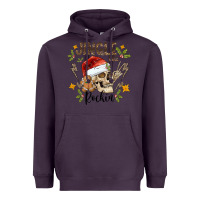 Plum jingle bell rock black Heavyweight Hoodie - CowhideDigitalArt