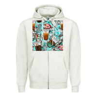 Oatmeal Heather dentist coffee cups toothpaste and teeth with cowhide seamless pattern Zipper Hoodie - BundleAndBundleShop