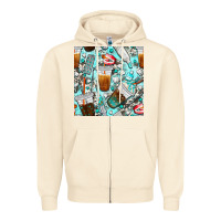 Sandshell dentist coffee cups toothpaste and teeth with cowhide seamless pattern Zipper Hoodie - BundleAndBundleShop