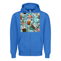 True Royal dentist coffee cups toothpaste and teeth with cowhide seamless pattern Zipper Hoodie - BundleAndBundleShop