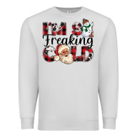Dove Grey Im So Freaking Cold Premium Sweatshirt - CowhideDigitalArt