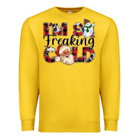 Lemon Im So Freaking Cold Premium Sweatshirt - CowhideDigitalArt