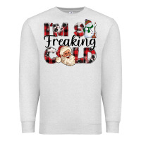 Oatmeal Heather Im So Freaking Cold Premium Sweatshirt - CowhideDigitalArt