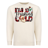 Sandshell Im So Freaking Cold Premium Sweatshirt - CowhideDigitalArt