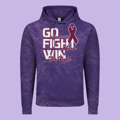 Go Burgundy Fifht Hard Win The Fight Vintage Hoodie Designed By Bettercallsaul