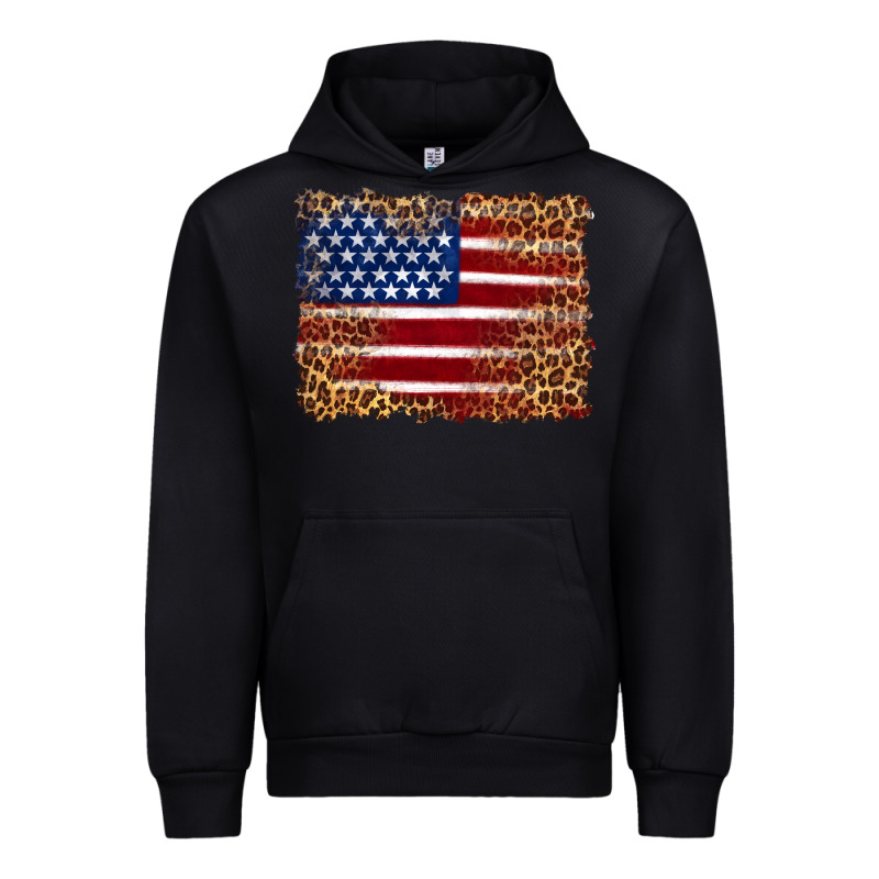 American Flag And Leopard Urban Hoodie by Artiststas | Teevron