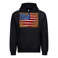 Black american flag and leopard Urban Hoodie - Artiststas