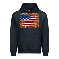 Navy american flag and leopard Urban Hoodie - Artiststas
