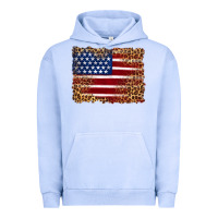 Pigment Grape Ice american flag and leopard Urban Hoodie - Artiststas